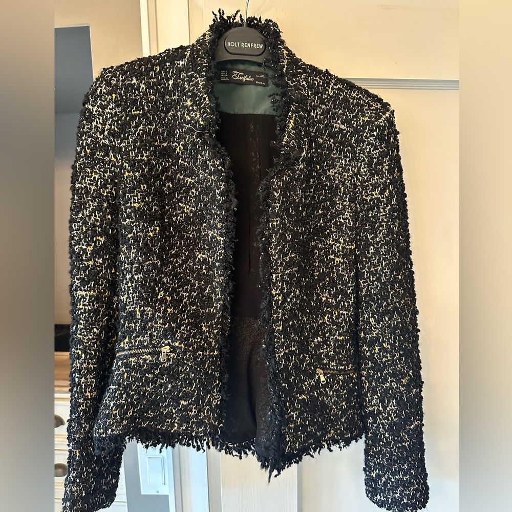 Black and Cream Tweed Jacket